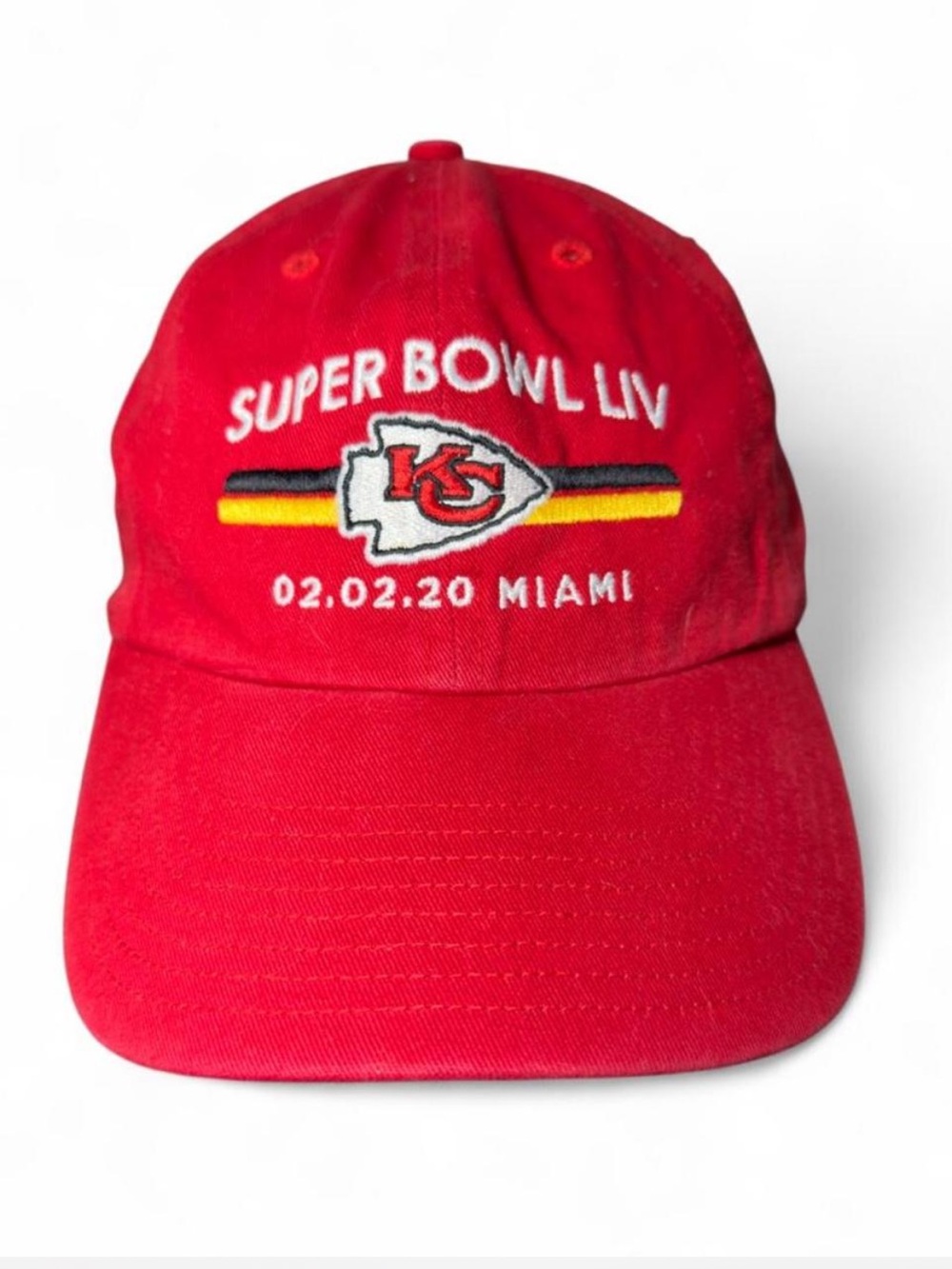 ‘47 Kansas City Chiefs Super Bowl LIV 2020 Miami Red Adjustable Hat